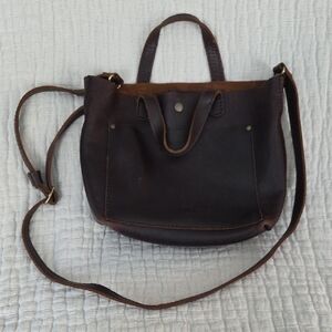 Portland Leather Mini Crossbody Bag Brown